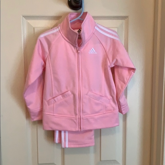 adidas light pink tracksuit